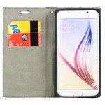 Wholesale Samsung Galaxy S6 Edge Plus Slim Check Magnetic Flip Leather Wallet Case (Gold)